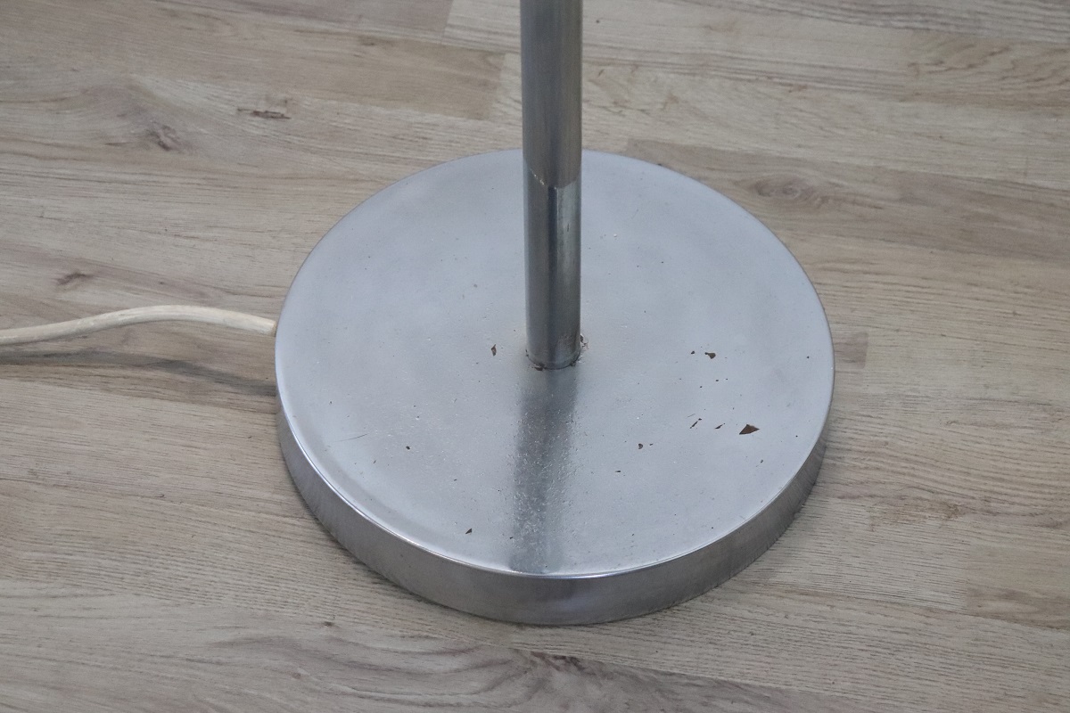 Chromed Metal and Glass Floor Lamp attributed to Gino Sarfatti, 1960s