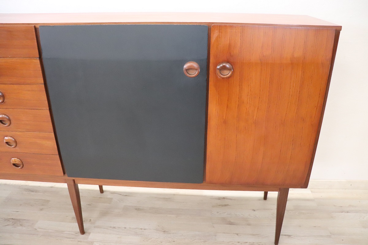 Long Sideboard in Teak Veneer, 1960s