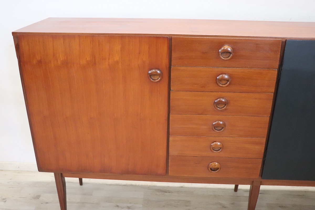 Long Sideboard in Teak Veneer, 1960s