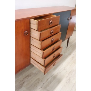 Long Sideboard in Teak Veneer, 1960s