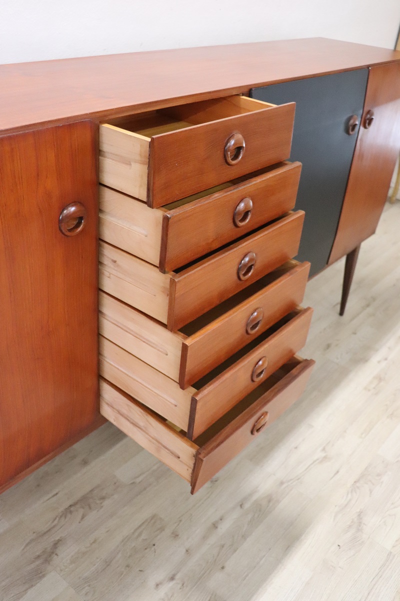 Long Sideboard in Teak Veneer, 1960s