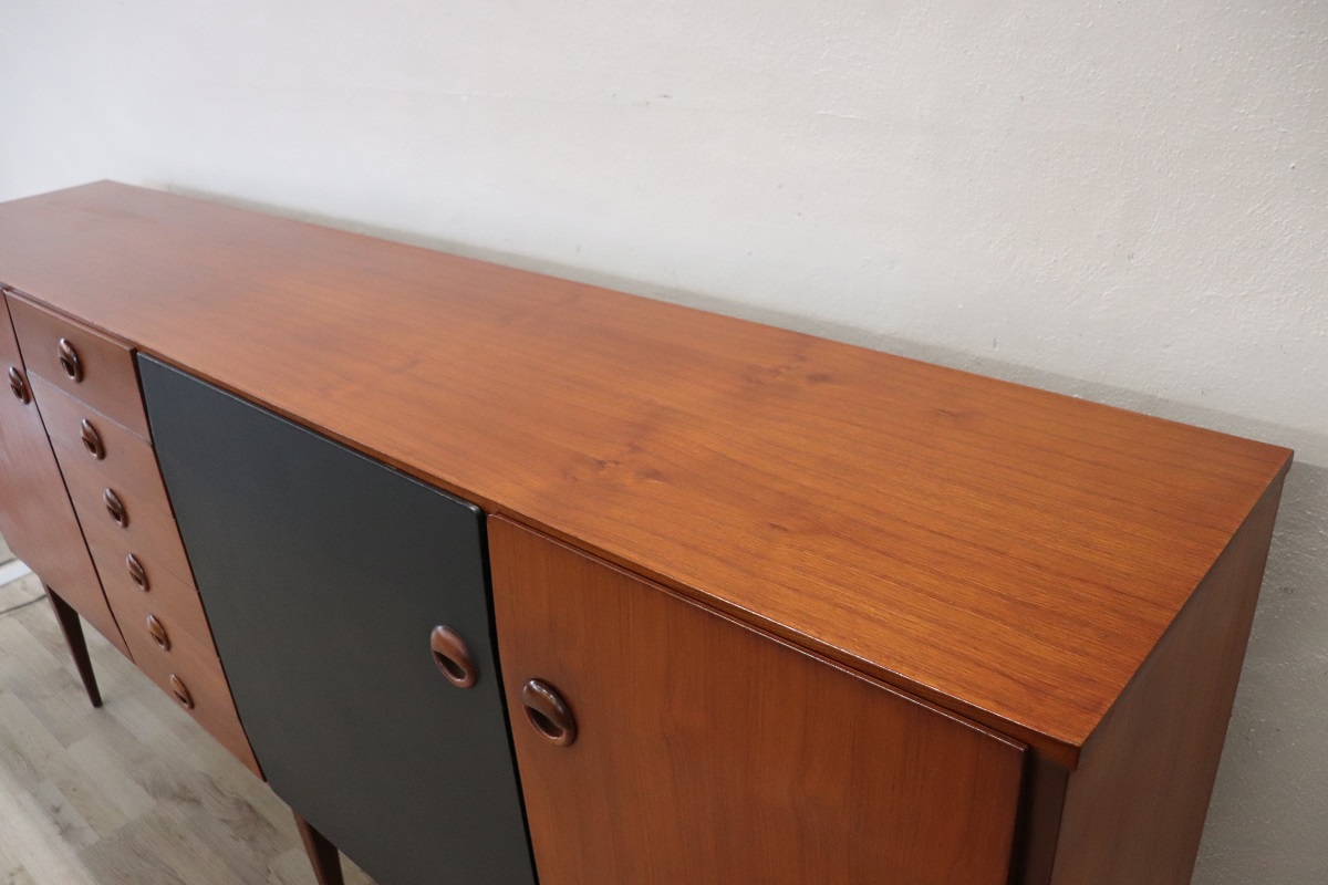 Long Sideboard in Teak Veneer, 1960s