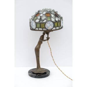 Art Nouveau French Table Lamp "Tiffany Style", 1930s