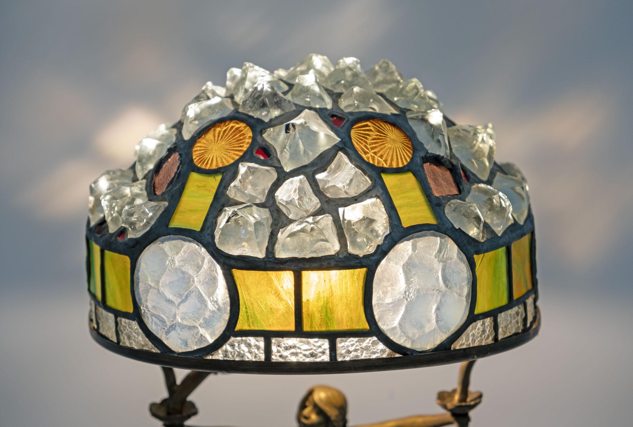 Art Nouveau French Table Lamp "Tiffany Style", 1930s
