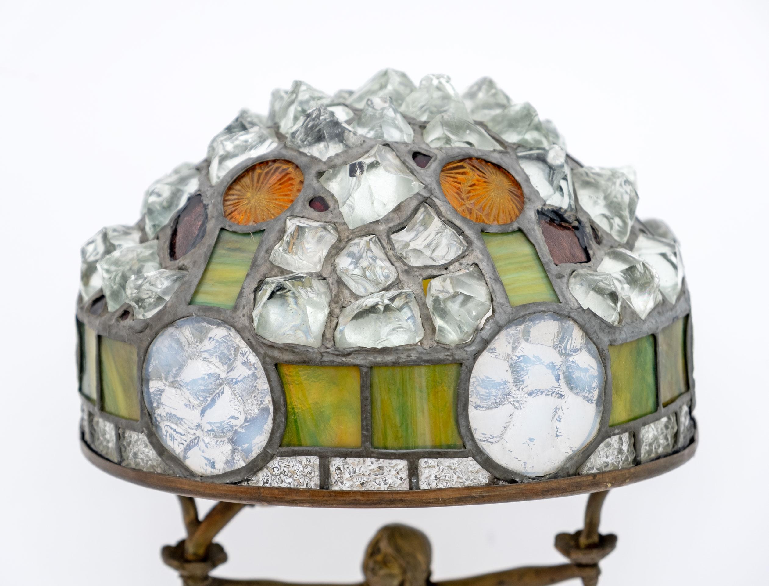 Art Nouveau French Table Lamp "Tiffany Style", 1930s