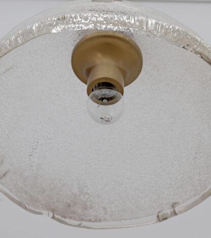 Angelo Brotto Mid-century Modern Murano Glass and Bronze Pendant by Esperia, 70s - Image 7