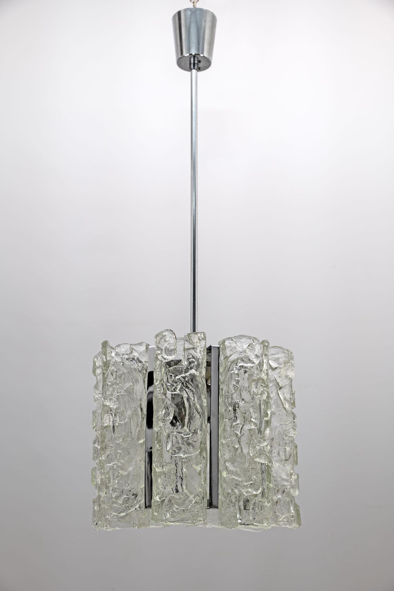 Carlo Nason Postmodern Italian Murano Glass Chandelier for Mazzega, 1970s