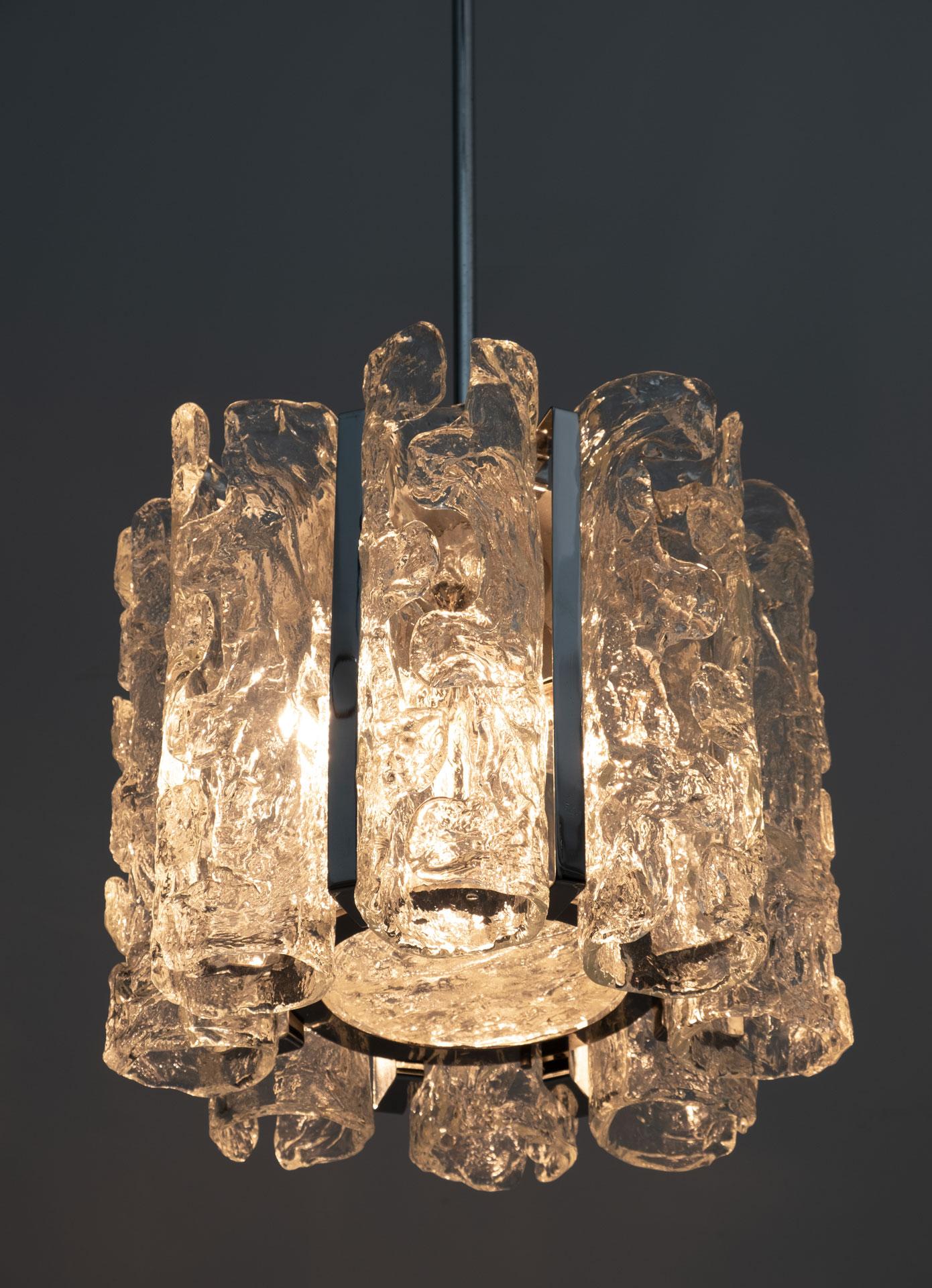 Carlo Nason Postmodern Italian Murano Glass Chandelier for Mazzega, 1970s
