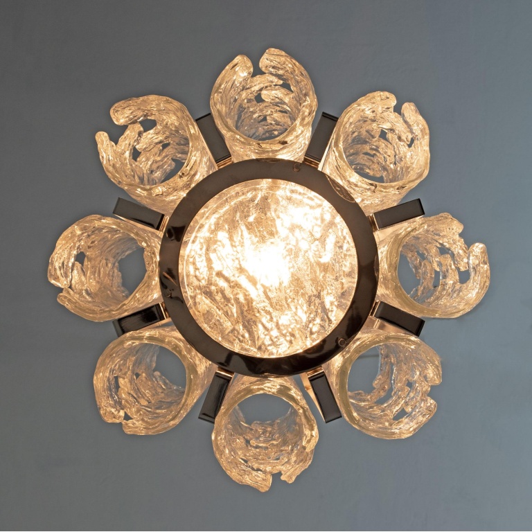 Carlo Nason Postmodern Italian Murano Glass Chandelier for Mazzega, 1970s - Image 7