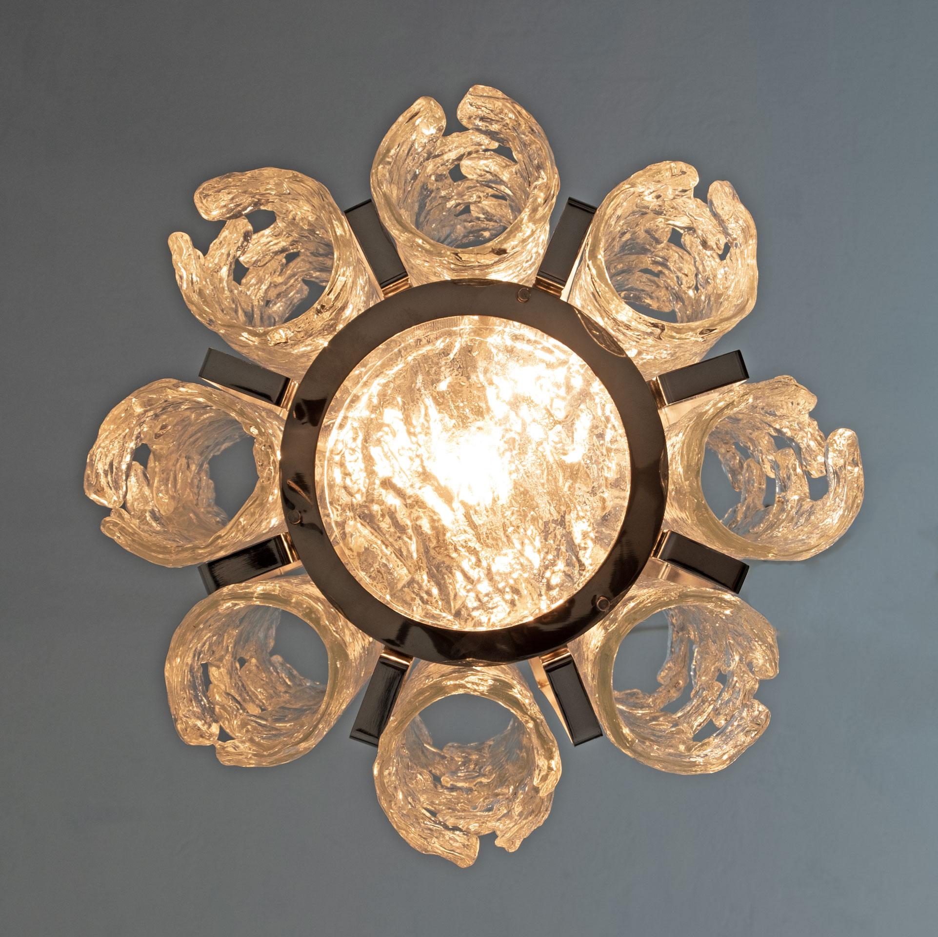 Carlo Nason Postmodern Italian Murano Glass Chandelier for Mazzega, 1970s
