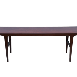 Long, Mid Century Dark Wood Coffee Table