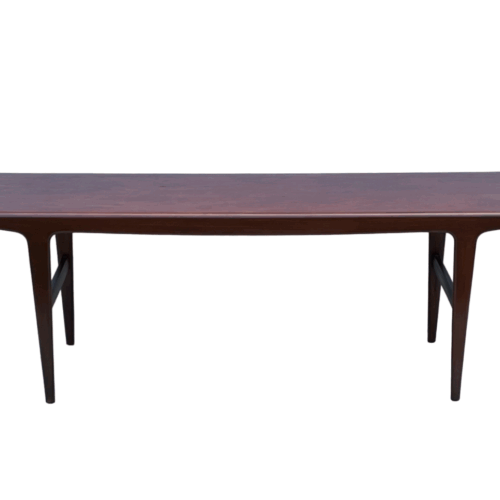 Long, Mid Century Dark Wood Coffee Table