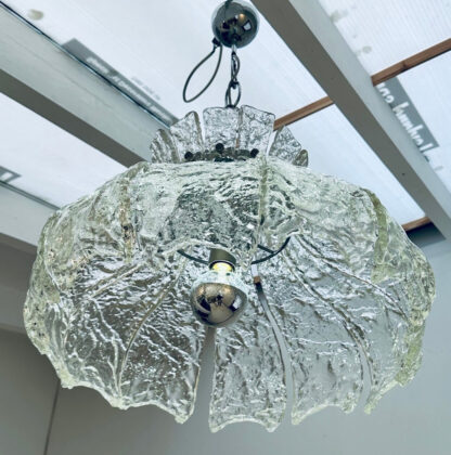 Mid Century Murano Forked Glass Mazzega Pendant Light, 1960s - Image 2