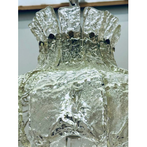Mid Century Murano Forked Glass Mazzega Pendant Light, 1960s