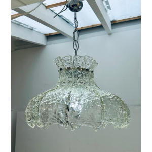 Mid Century Murano Forked Glass Mazzega Pendant Light, 1960s