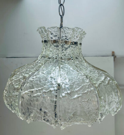 Mid Century Murano Forked Glass Mazzega Pendant Light, 1960s - Image 4