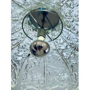 Mid Century Murano Forked Glass Mazzega Pendant Light, 1960s