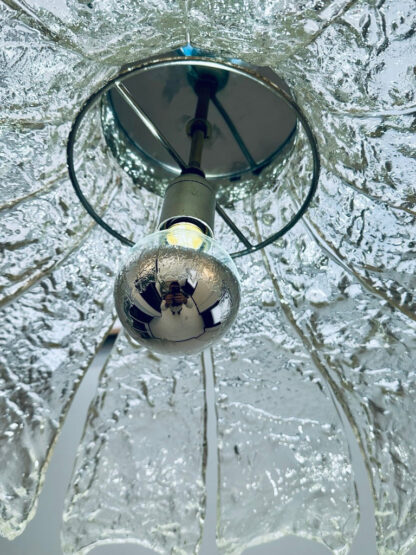 Mid Century Murano Forked Glass Mazzega Pendant Light, 1960s - Image 9