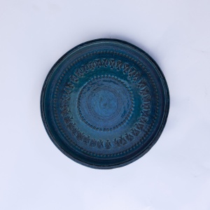 Mid Century Rimini Blu' Series Ceramic Bowl By Aldo Londi for Bitossi, 1960s