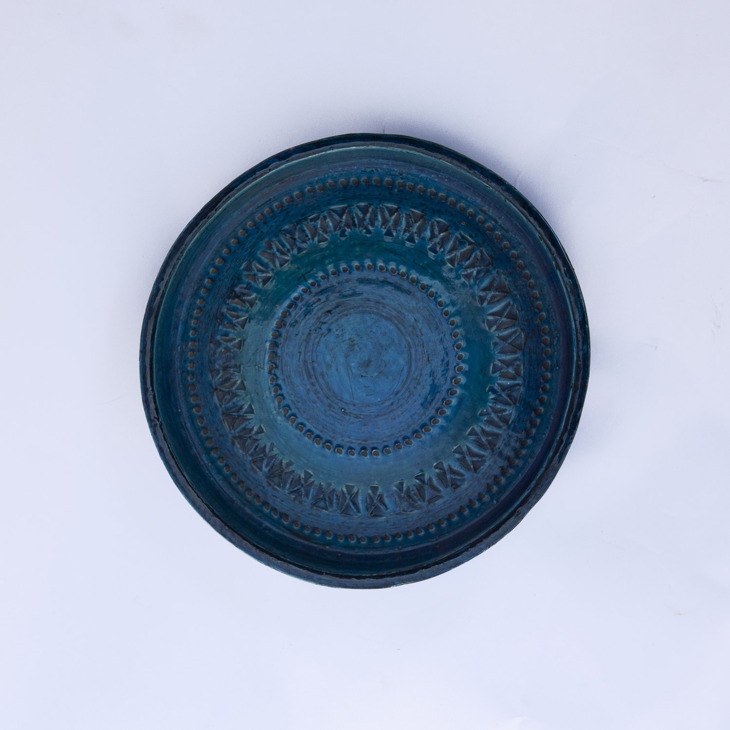 Mid Century Rimini Blu' Series Ceramic Bowl By Aldo Londi for Bitossi, 1960s