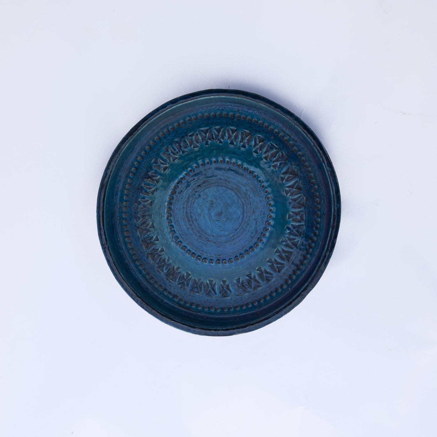 Mid Century Rimini Blu' Series Ceramic Bowl By Aldo Londi for Bitossi, 1960s