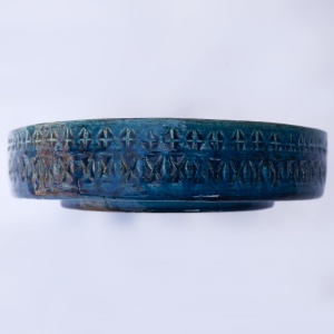 Mid Century Rimini Blu' Series Ceramic Bowl By Aldo Londi for Bitossi, 1960s