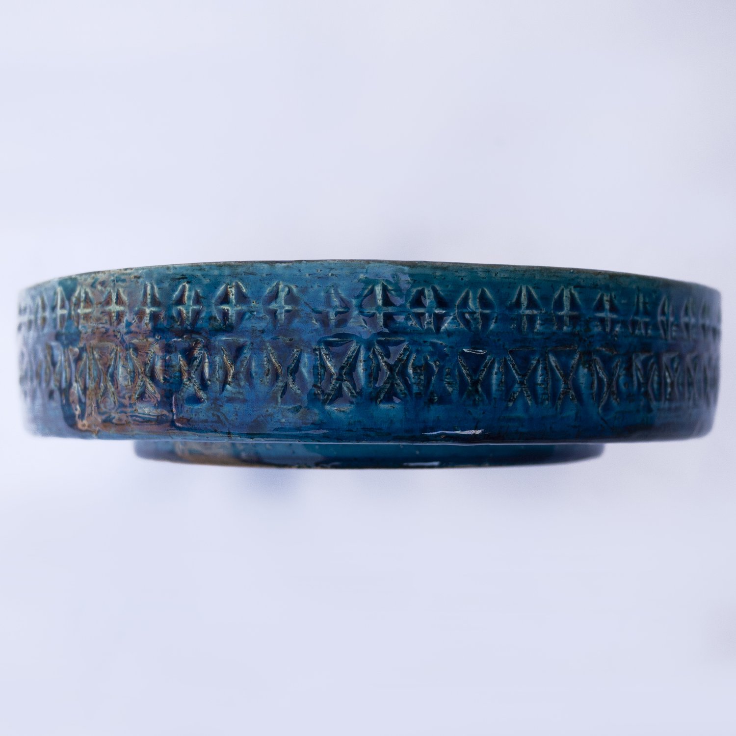 Mid Century Rimini Blu' Series Ceramic Bowl By Aldo Londi for Bitossi, 1960s