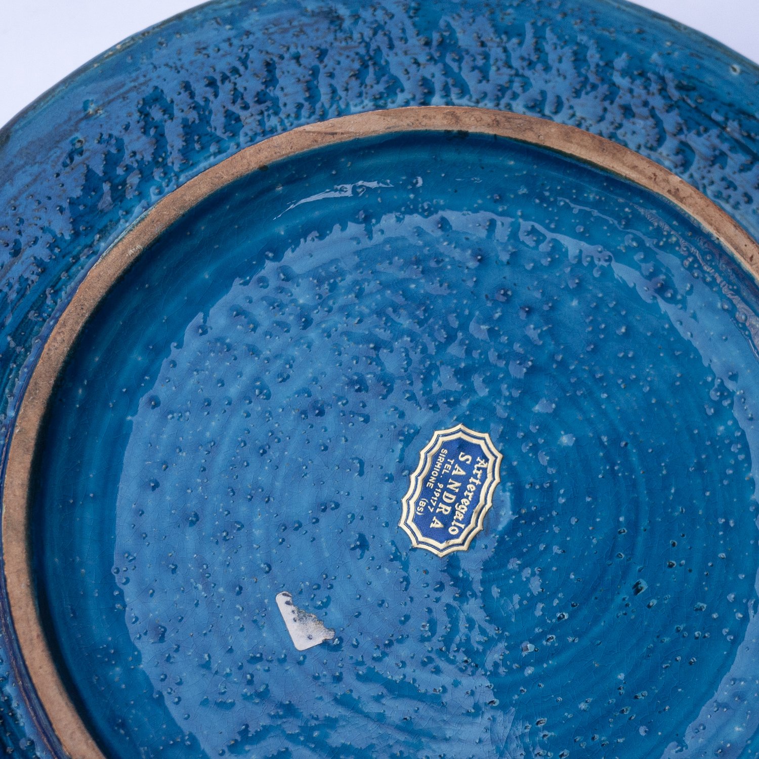 Mid Century Rimini Blu' Series Ceramic Bowl By Aldo Londi for Bitossi, 1960s