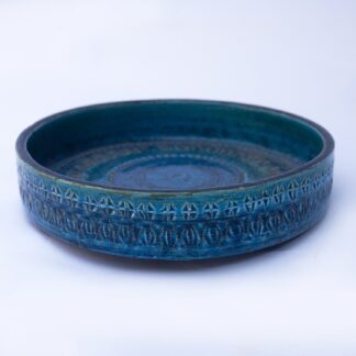 Mid Century Rimini Blu' Series Ceramic Bowl By Aldo Londi for Bitossi, 1960s