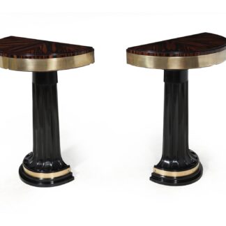 Art Deco Console Tables In Macassar Ebony, 1940s