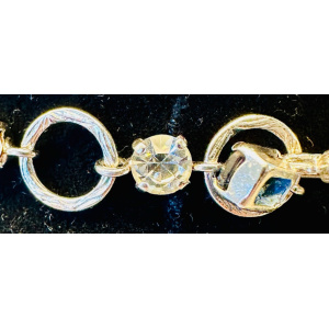 Stunning Early 1960s Dior Blue Clear Crystal Necklace