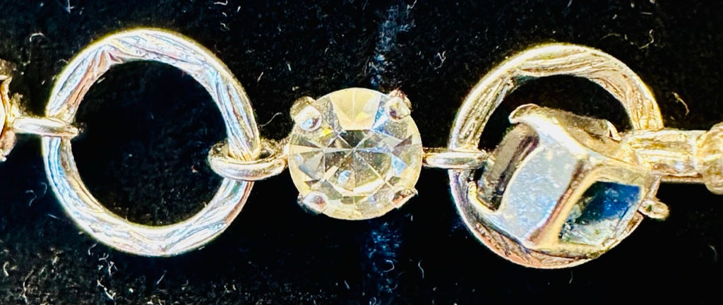Stunning Early 1960s Dior Blue Clear Crystal Necklace