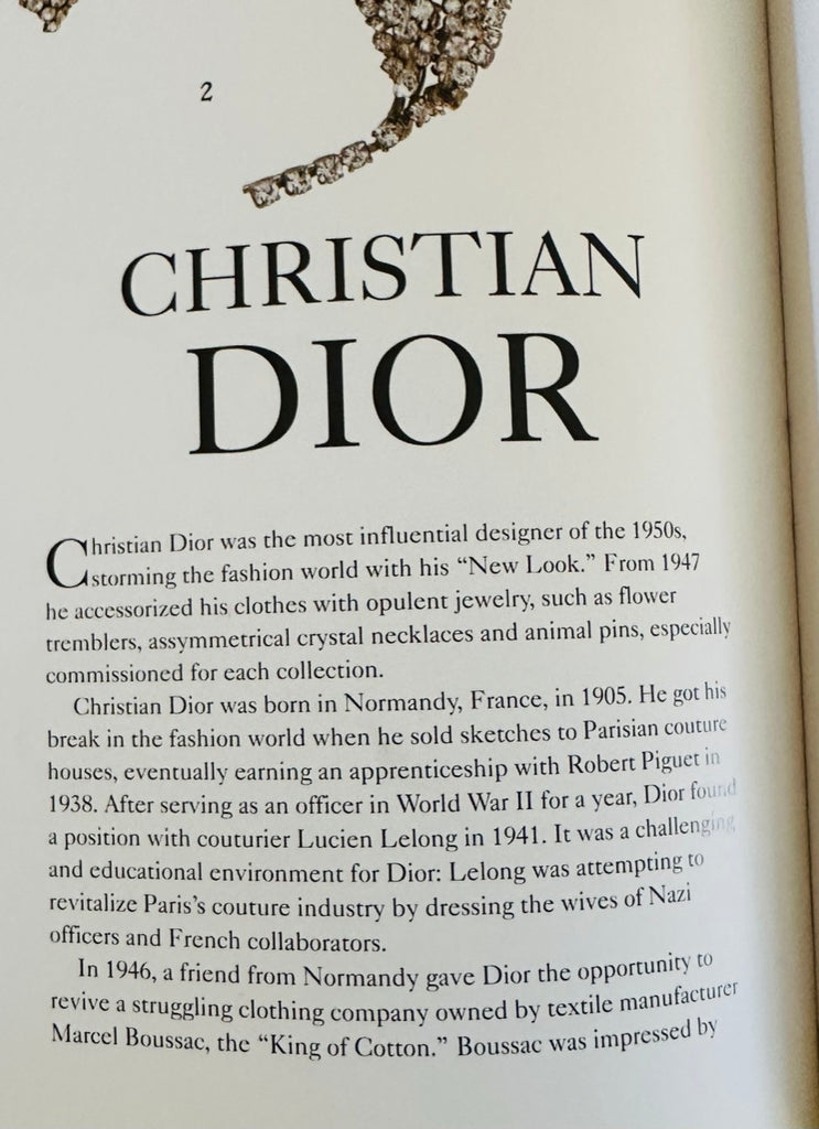 Stunning Early 1960s Dior Blue Clear Crystal Necklace