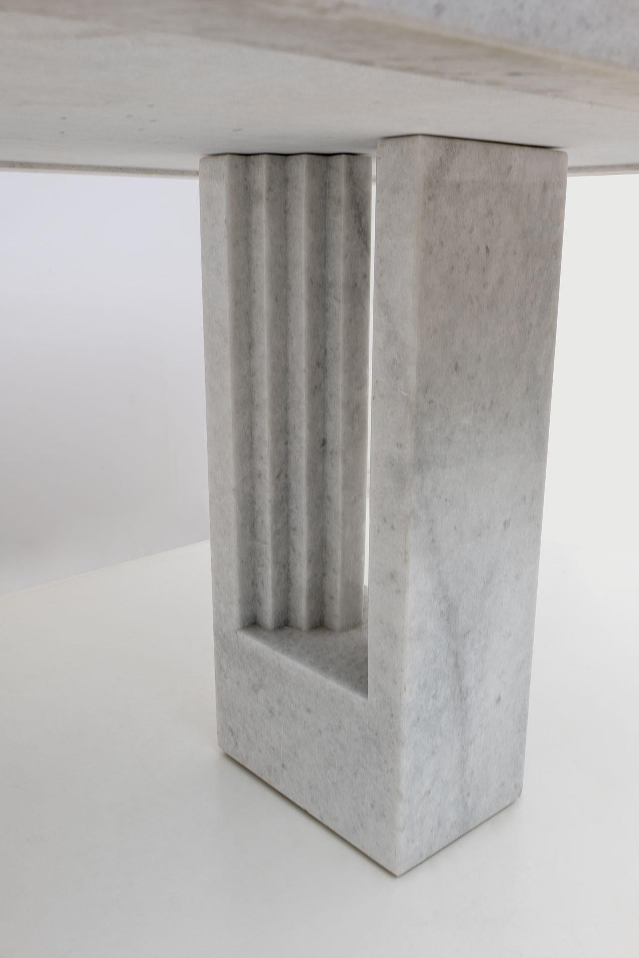 'Delfi' Marble Dining Table by Marcel Breuer and Carlo Scarpa for Gavina, Italy