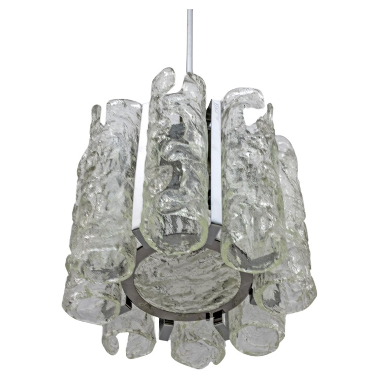 Carlo Nason Postmodern Italian Murano Glass Chandelier for Mazzega, 1970s