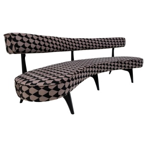Vladimir Kagan Mid Century Modern Curved Sofa