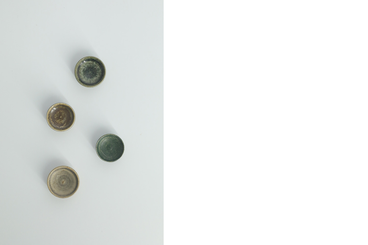 Small Mid-Century Scandinavian Modern Collectible Brown & Green Stoneware Bowls by Gunnar Borg for Höganäs Ceramics, 1960s, Set of 4