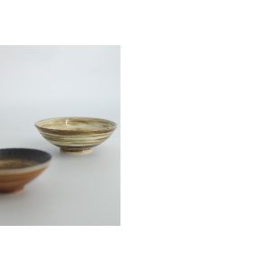 Small Mid-Century Scandinavian Modern Collectible Glazed Brown Stoneware Bowls by Gunnar Borg for Höganäs Keramik , 1960s, Set of 2