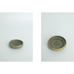 Small Mid-Century Scandinavian Modern Collectible Sand Brown Stoneware Bowls by Gunnar Borg for Gunnars Keramik Höganäs, 1960s, Set of 2