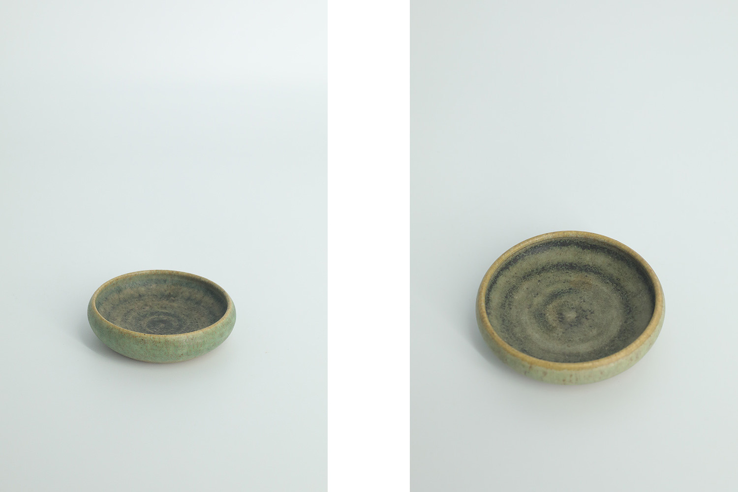 Small Mid-Century Scandinavian Modern Collectible Sand Brown Stoneware Bowls by Gunnar Borg for Gunnars Keramik Höganäs, 1960s, Set of 2