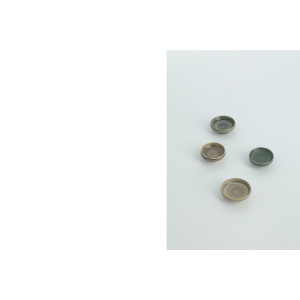 Small Mid-Century Scandinavian Modern Collectible Brown & Green Stoneware Bowls by Gunnar Borg for Höganäs Ceramics, 1960s, Set of 4