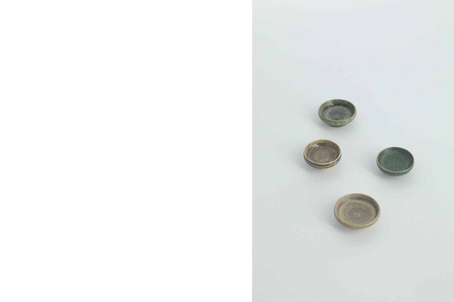 Small Mid-Century Scandinavian Modern Collectible Brown & Green Stoneware Bowls by Gunnar Borg for Höganäs Ceramics, 1960s, Set of 4
