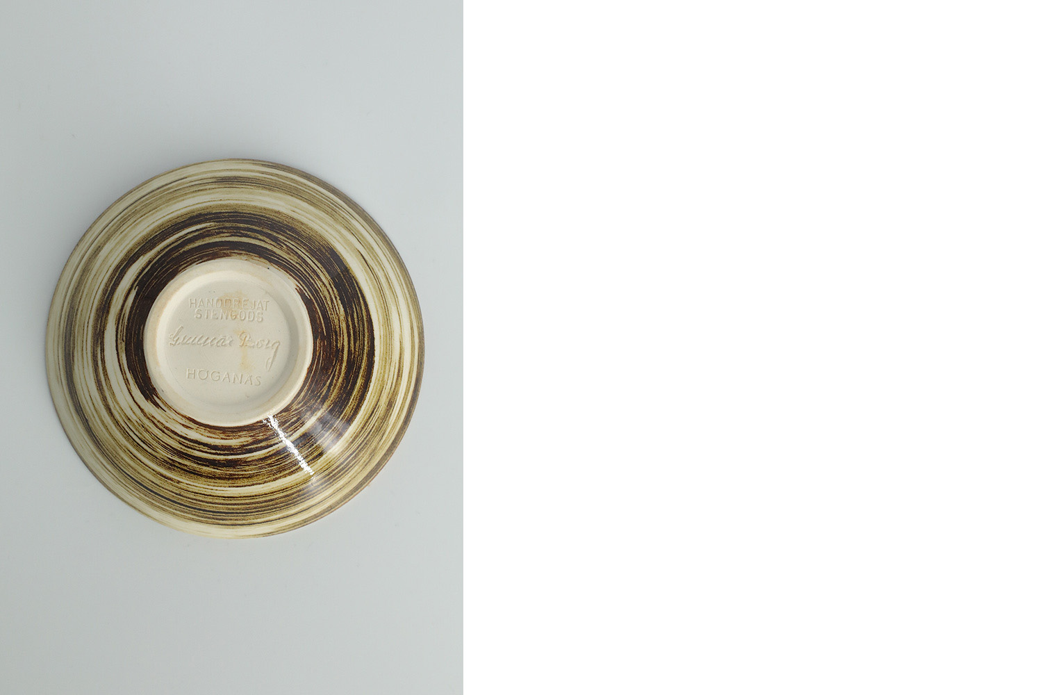 Small Mid-Century Scandinavian Modern Collectible Glazed Brown Stoneware Bowls by Gunnar Borg for Höganäs Keramik , 1960s, Set of 2