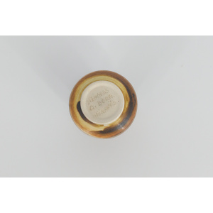 Small Mid-Century Scandinavian Modern Collectible Honey Stoneware Vase by Gunnar Borg for Höganäs Ceramics, 1960s, Set of 4
