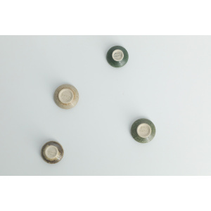 Small Mid-Century Scandinavian Modern Collectible Brown & Green Stoneware Bowls by Gunnar Borg for Höganäs Ceramics, 1960s, Set of 4