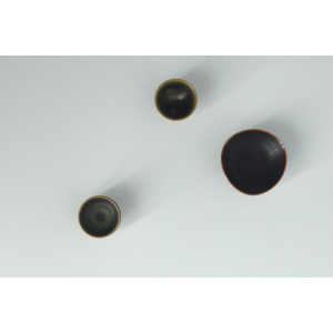 Small Mid-Century Scandinavian Modern Collectible Brown Stoneware Bowls by John Andersson for Höganäs Ceramics, 1950s, Set of 3