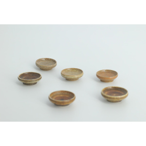 Small Mid-Century Scandinavian Modern Collectible Brown Stoneware Bowls by Gunnar Borg for Höganäs Ceramics, 1960s, Set of 6