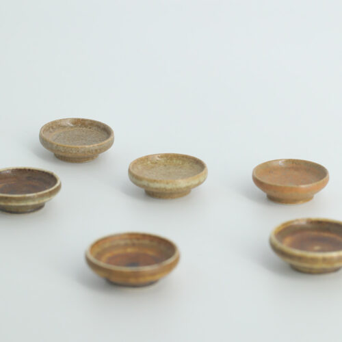 Small Mid-Century Scandinavian Modern Collectible Brown Stoneware Bowls by Gunnar Borg for Höganäs Ceramics, 1960s, Set of 6