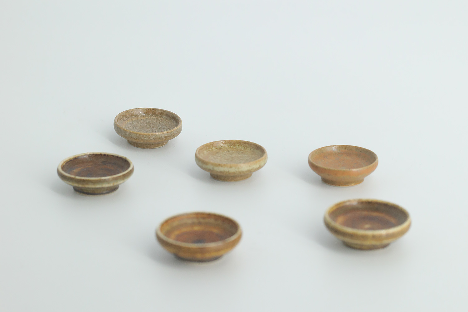 Small Mid-Century Scandinavian Modern Collectible Brown Stoneware Bowls by Gunnar Borg for Höganäs Ceramics, 1960s, Set of 6