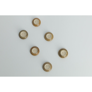 Small Mid-Century Scandinavian Modern Collectible Brown Stoneware Bowls by Gunnar Borg for Höganäs Ceramics, 1960s, Set of 6